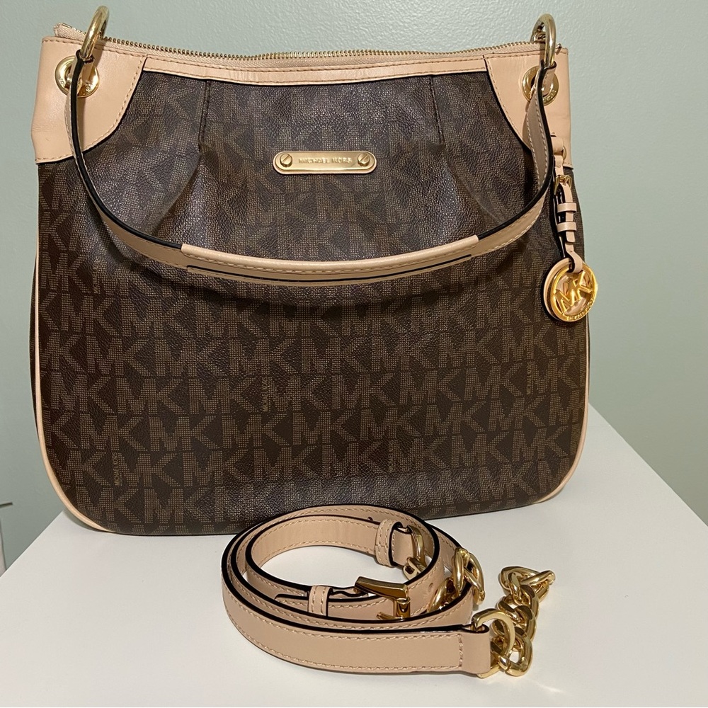 Michael Kors Jet Set Brown Convertible Shoulder Bag